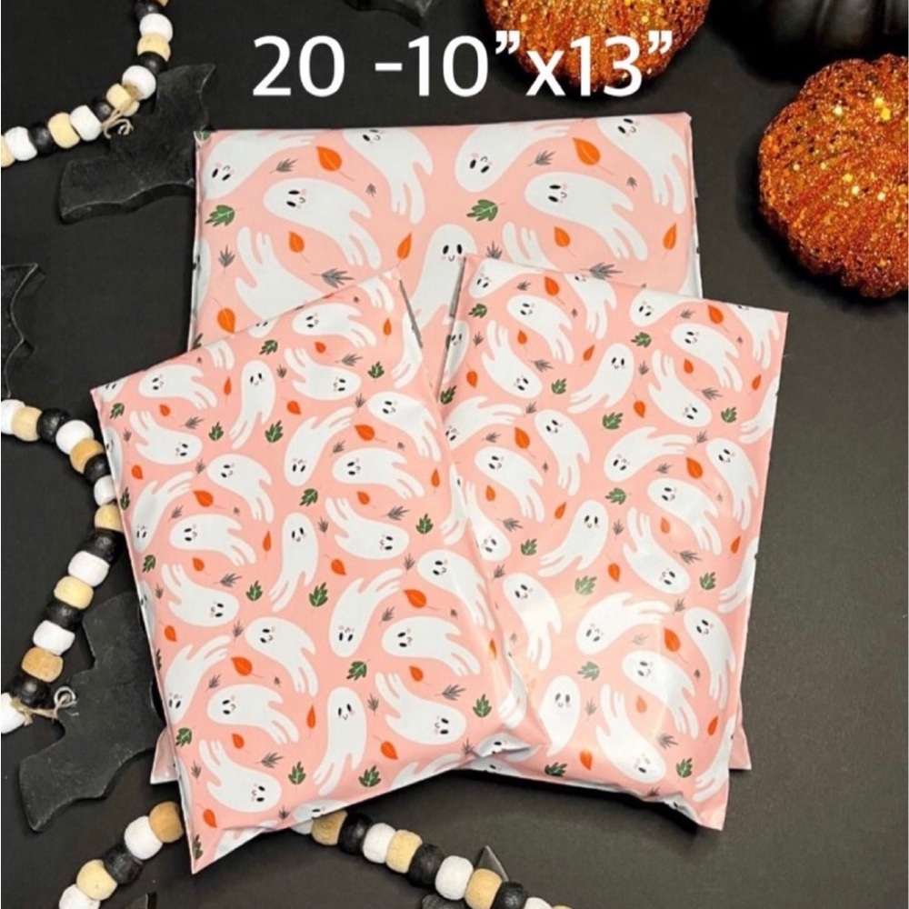 4/$20 -Ghost Poly Mailers 10”x13”